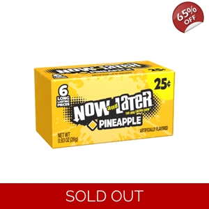 Now and Later Pineapple Chew Candy Sweets - 6 Piece 26g Pack